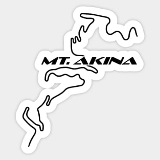 Mt. Akina Track Map (Black) Sticker